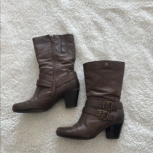 Women's Brown Leather Ankle Boots